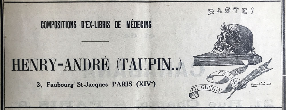 Ex-Libris Taupin Henry-André