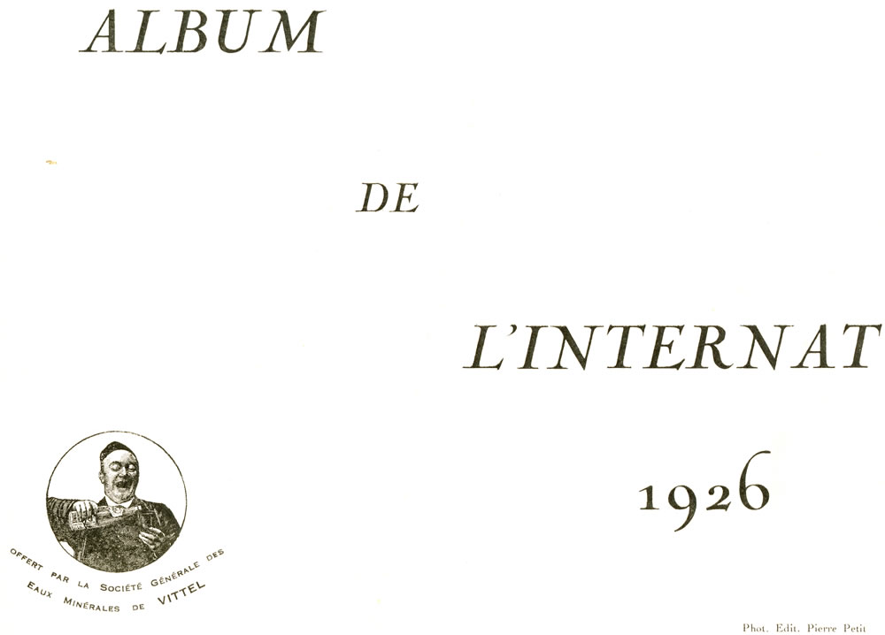 album de l'Internat des hopitaux de Paris 1926